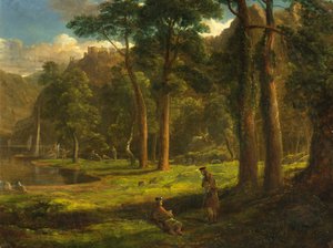 Krijgers Rustend in een Bergvallei door Francis Danby