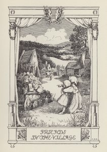 Een ander boek met verzen voor kinderen: Vrienden in het dorp (litho) door Francis Donkin Bedford