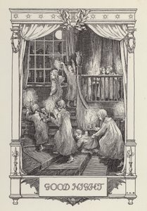 Een ander boek met verzen voor kinderen: Goedenacht (litho) door Francis Donkin Bedford