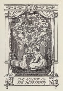 Een ander boek met verzen voor kinderen: Het genie van de haardrug (litho) door Francis Donkin Bedford