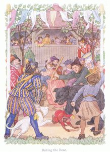De beer lokken (kleurenlitho) door Francis Donkin Bedford