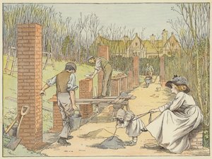 Bouwer (kleurenlitho) door Francis Donkin Bedford