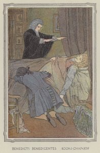 Illustratie voor De geschiedenis van Henry Esmond (kleurenlitho) door Francis Donkin Bedford