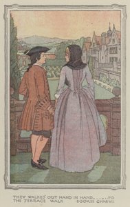Illustratie voor De geschiedenis van Henry Esmond (kleurenlitho) door Francis Donkin Bedford