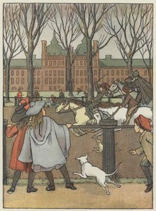 Londen: Rotten Row (kleurenlitho) door Francis Donkin Bedford