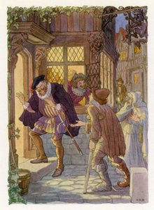 Vrolijk Engeland: Bedlam Geuzen (kleurenlitho) door Francis Donkin Bedford
