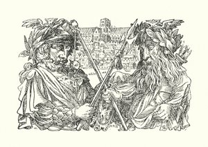 Vrolijk Engeland: Oud Londen (litho) door Francis Donkin Bedford
