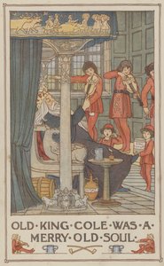 Old King Cole was een vrolijke oude ziel (kleurenlitho) door Francis Donkin Bedford