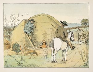 De boer, uit Vier en twintig zwoegers, pub. 1900 (kleurenlitho) door Francis Donkin Bedford