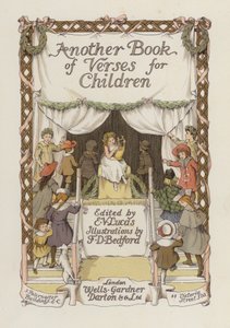 Titelbladillustratie voor Een ander boek met verzen (kleurenlitho) door Francis Donkin Bedford