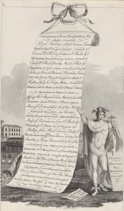 Handelskaart voor diverse beroepen, Birmingham, 1800 door Francis Eginton