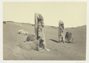 Kolossen en sfynxen in Wady Saboua, Nubië