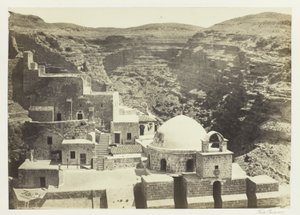 Klooster van Mar-Saba, bij Jeruzalem door Francis Frith