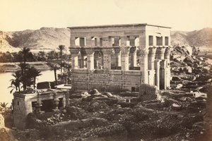 Egypte en Palestina: paviljoen van Trajanus in het monumentale complex van Philae, eiland Agilkia, omgeving van Aswan, Egypte