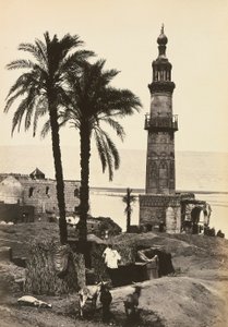 "Egypte en Palestina": uitzicht op Girgeh, Opper-Egypte door Francis Frith
