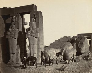 Gevallen Standbeeld bij het Ramesseum, Thebe, 1857