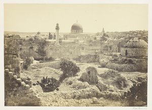 Jeruzalem vanaf de stadsmuur door Francis Frith