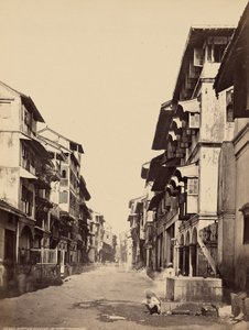 Inheemse huizen in het fort, Bombay door Francis Frith