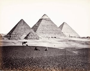 Piramides van El-Geezeh (uit het zuidwesten)
