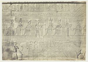 Sculpturen van de Buitenmuur, Dendera door Francis Frith