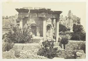 De Circulaire Tempel, Baalbek door Francis Frith