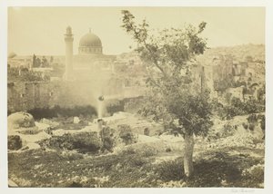 De moskee van Omar, Jeruzalem, 1857 door Francis Frith