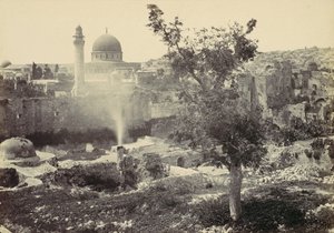De Moskee van Omar, Jeruzalem, 1857 door Francis Frith