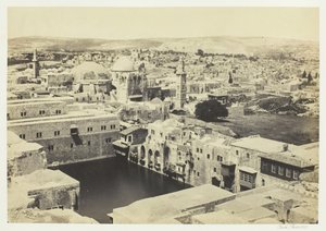 De vijver van Hizkia, vanaf de toren van Hippicus, Jeruzalem, 1857