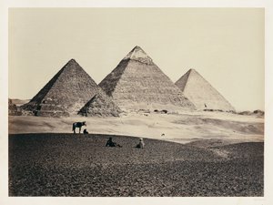 De piramiden van El-Gizeh vanuit het zuidwesten door Francis Frith