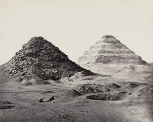 De piramiden van Saqqara vanuit het noordoosten door Francis Frith