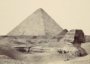De Sfinx en Grote Piramide, Gizeh, 1857