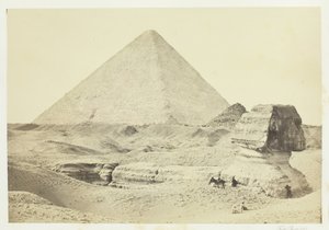 De Sfinx en de Grote Piramide, Gizeh, 1857