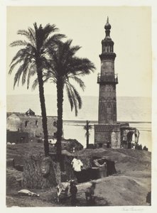 Uitzicht in Girgeh, Opper-Egypte door Francis Frith