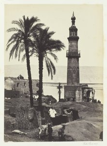 Uitzicht op Girgeh, Boven-Egypte door Francis Frith