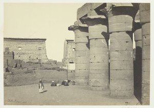 Uitzicht op Luxor, 1857 door Francis Frith