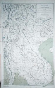 Kaart van Indochina uit 