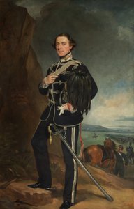 De 2e Lord de Tabley als Kolonel Commandant van de Earl of Chesters Yeomanry Cavalry