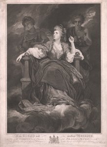 Mevrouw Siddons in de rol van de tragische muze