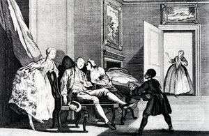 Een kus stelen, ca. 1743 door Francis Hayman