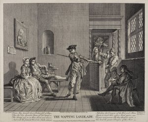 The Wapping Landlady, 1743 door Francis Hayman
