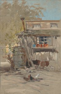 Boerenerf door Francis Hopkinson Smith