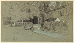 Het Oude Hopkinson Huis, Bordentown, NJ door Francis Hopkinson Smith