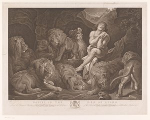 Daniël in de leeuwenkuil door Francis Lamb