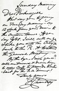 Een brief van Francis Leggatt Chantrey, 1839, 1904 door Francis Legatt Chantrey