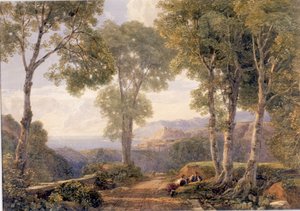Landschap door Francis Oliver Finch