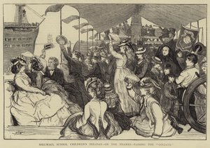 Vakantie van Millwall Schoolkinderen, op de Theems, langs de Goliath door Francis S. Walker