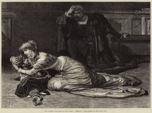 De Comédie Française in de Gaiety, Hernani, laatste scène van de vijfde akte door Francis S. Walker