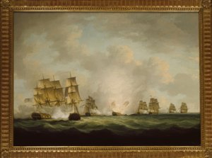 De verovering van de Spaanse schat schepen bij Cádiz