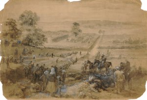 Begrafenis detail na de Slag bij Antietam