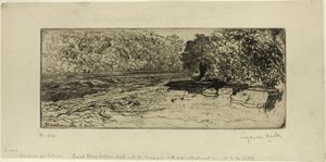 Een geschikte plek voor een zalm door Francis Seymour Haden
